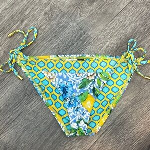 La Blanca Blue and Yellow Floral Bikini Bottom